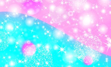 Peri arka plan. Unicorn deseni.