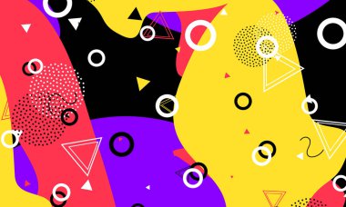 Grunge Banner. Mürekkep Grafik Deseni. Canlandırma 