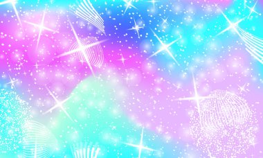 Peri arka plan. Unicorn deseni.