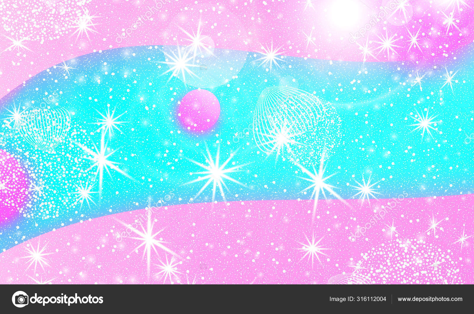 Fairy background. Unicorn pattern. Stock Vector Image by ©KrikHill  #316112004