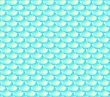 Deniz kızı pulları. Balık Squama. Mavi Kusursuz Desen