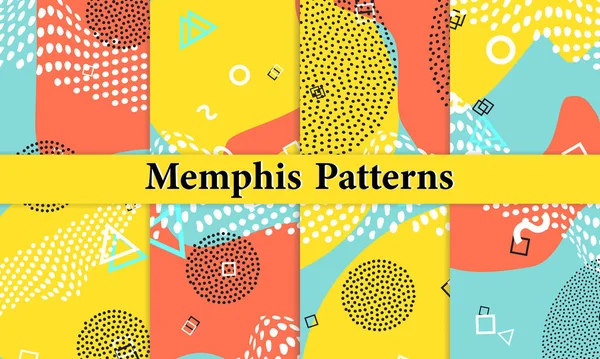 Bir dizi Doodle Eğlence Modelleri. Memphis Biçimi