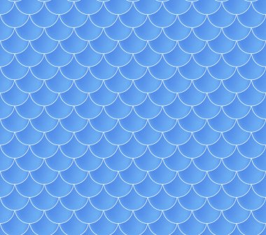 Deniz kızı pulları. Balık Squama. Mavi Kusursuz Desen