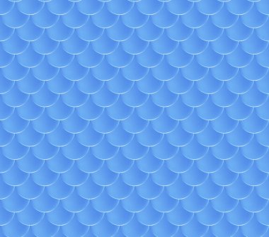 Deniz kızı pulları. Balık Squama. Mavi Kusursuz Desen