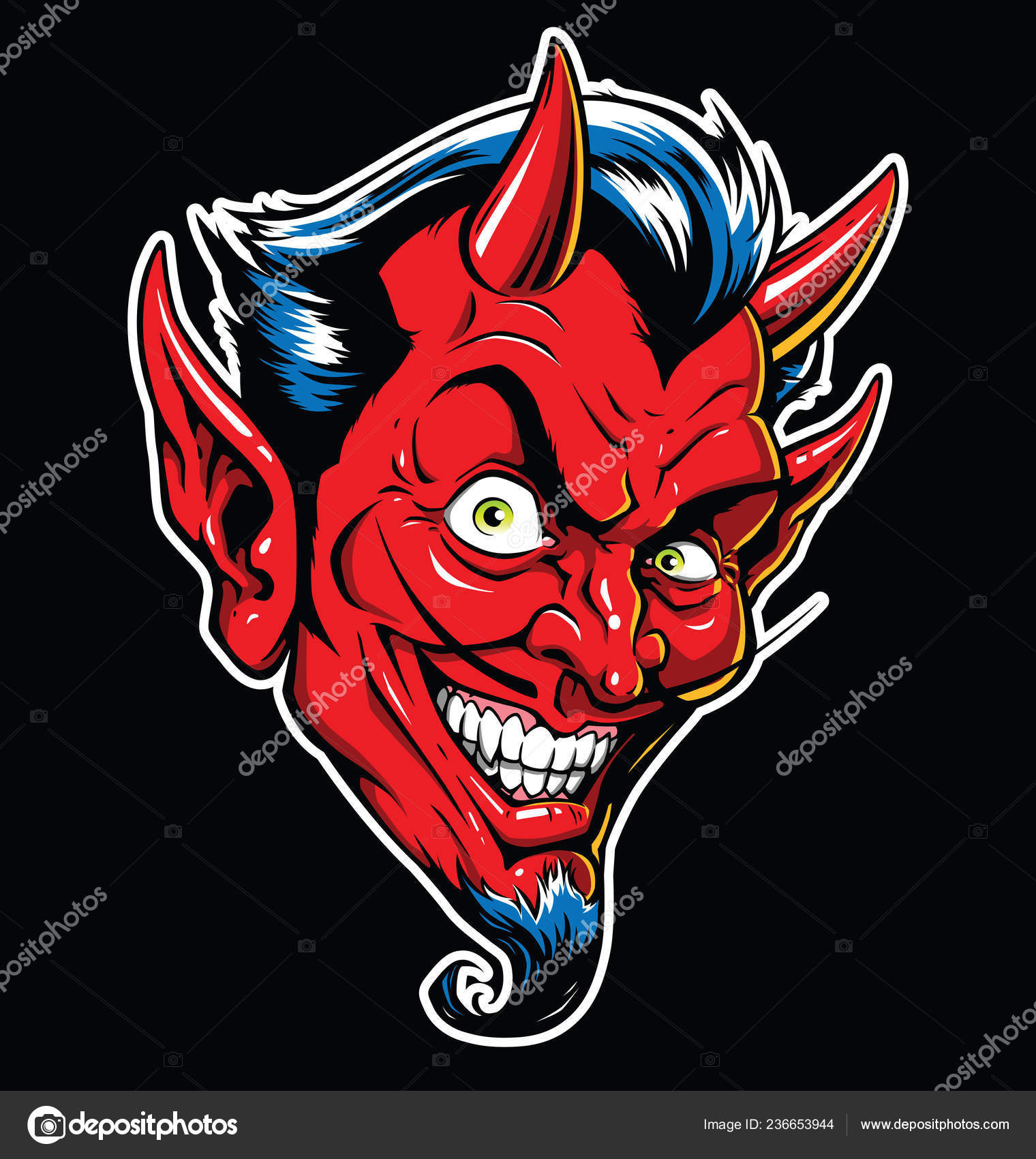 컬러에 Rockabilly 일러스트 스톡 벡터 - ©m.j.h1nkle 236653944, image size:1520x1700