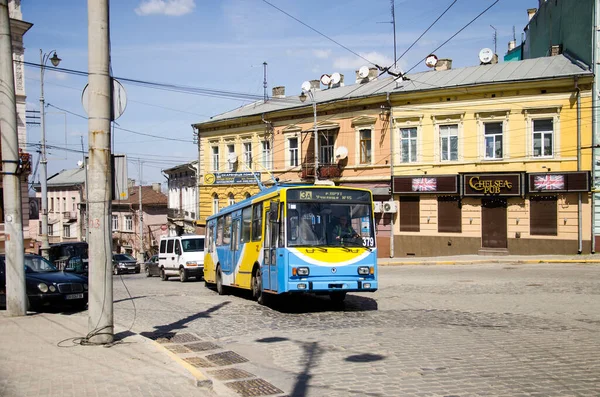 Чернивци Украина Февраля 2018 Года Trolleybus Skoda 14Tr 379 Кошице — стоковое фото