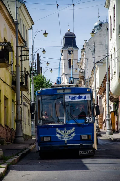 Chernivtsi Ukraine Juillet 2018 Trolleybus Skoda 14Tr 319 Kiev 410 — Photo