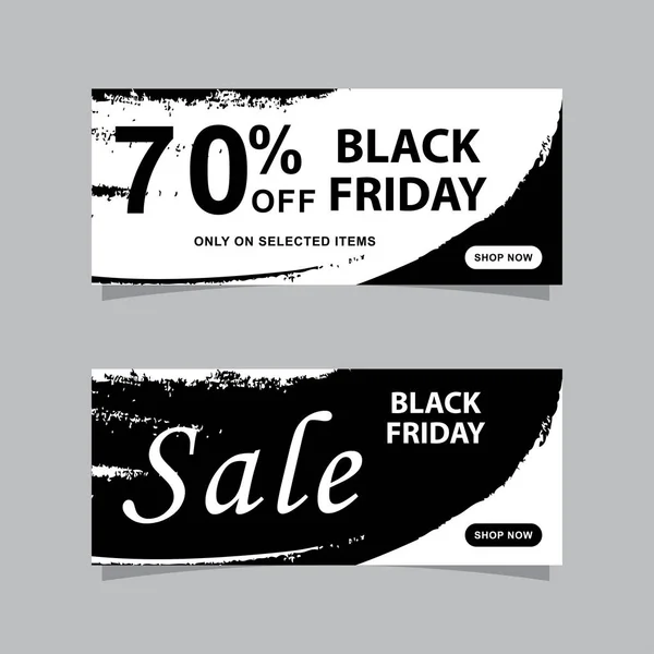 Black Friday Sale Banners Set — Stock Vector