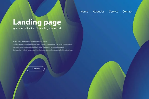 Moderne Trendige Landing Page Und Hintergrund — Stockvektor