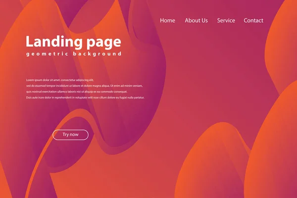 Moderne Trendige Landing Page Und Hintergrund — Stockvektor