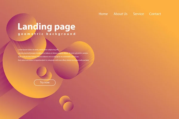 Moderne Trendige Landing Page Und Hintergrund — Stockvektor