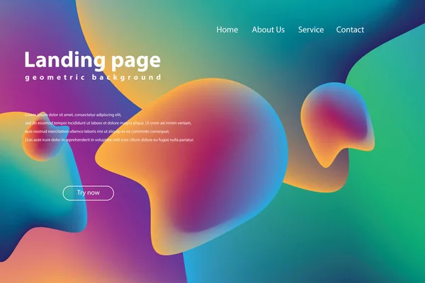 Moderne Trendige Landing Page Und Hintergrund — Stockvektor