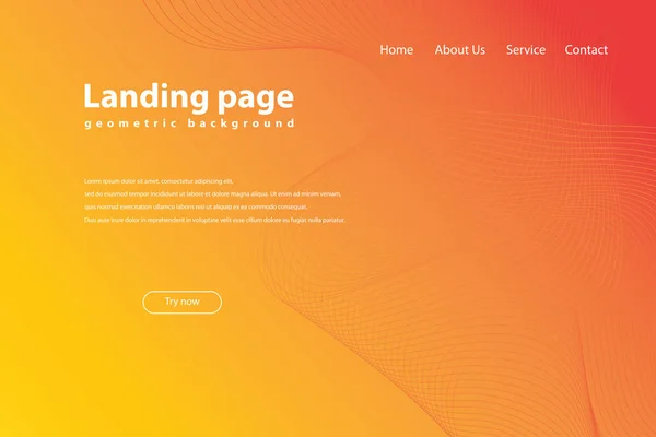 Moderne Trendige Landing Page Und Hintergrund — Stockvektor