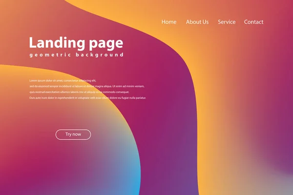 Moderne Trendige Landing Page Und Hintergrund — Stockvektor