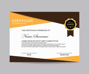 Modern sertifika şablonu ve arka plan