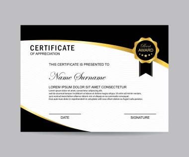 Modern sertifika şablonu ve arka plan
