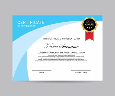 Modern sertifika şablonu ve arka plan