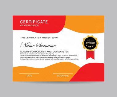 Modern sertifika şablonu ve arka plan