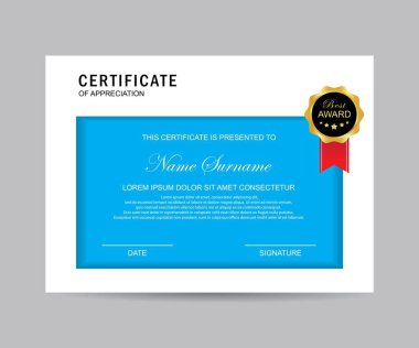 Modern sertifika şablonu ve arka plan