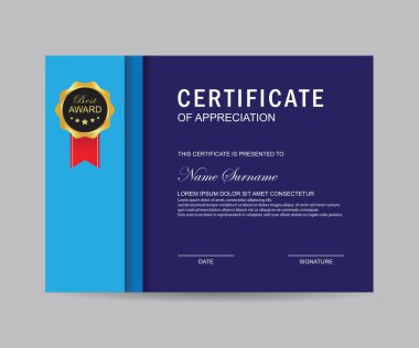 Modern sertifika şablonu ve arka plan