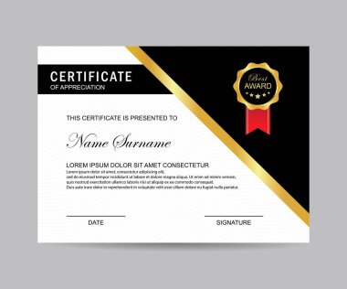 Modern sertifika şablonu ve arka plan