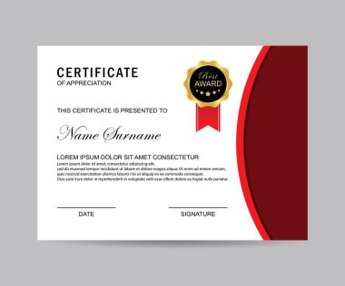 Modern sertifika şablonu ve arka plan