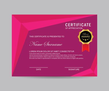 Modern sertifika şablonu ve arka plan