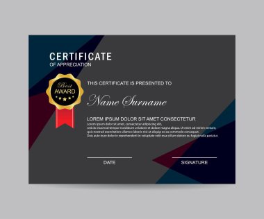 Modern sertifika şablonu ve arka plan