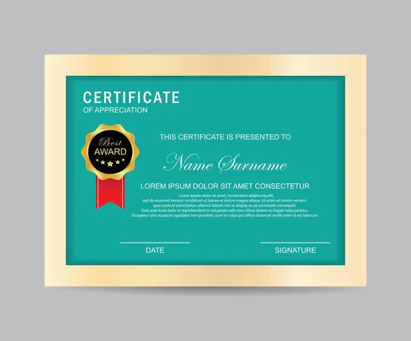 Moderne Certificaatsjabloon Achtergrond — Stockvector