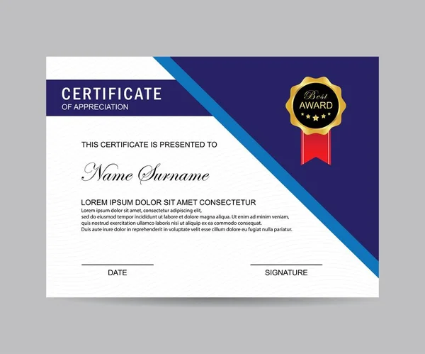 Moderne Certificaatsjabloon Achtergrond — Stockvector