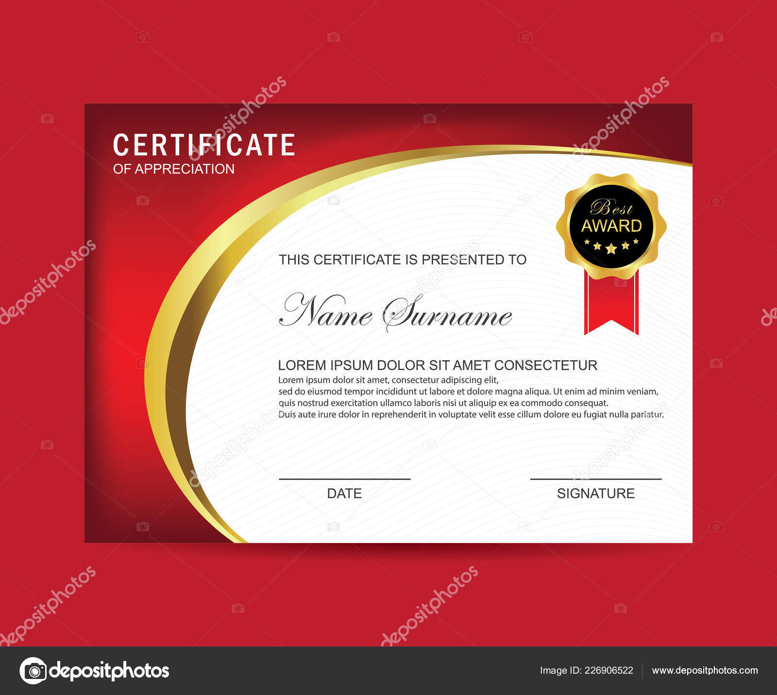 Modern Certificate Template Background Stock Vector Image by Pertaining To High Resolution Certificate Template