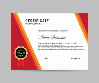 Modern sertifika şablonu ve arka plan