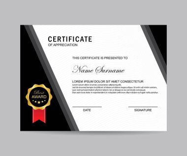 Modern sertifika şablonu ve arka plan