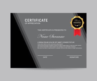 Modern sertifika şablonu ve arka plan