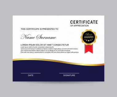 Modern sertifika şablonu ve arka plan