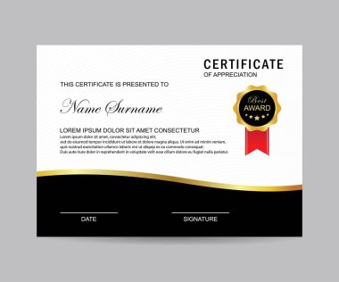 Modern sertifika şablonu ve arka plan