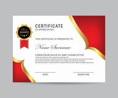 Modern sertifika şablonu ve arka plan