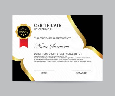 Modern sertifika şablonu ve arka plan