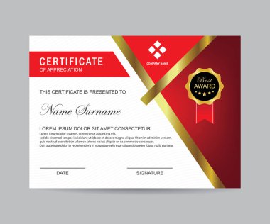 Modern sertifika şablonu ve arka plan