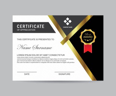 Modern sertifika şablonu ve arka plan