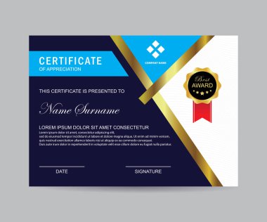 Modern sertifika şablonu ve arka plan