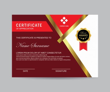 Modern sertifika şablonu ve arka plan
