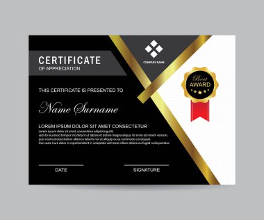 Modern sertifika şablonu ve arka plan