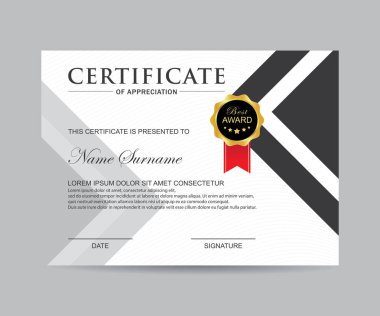 Modern sertifika şablonu ve arka plan