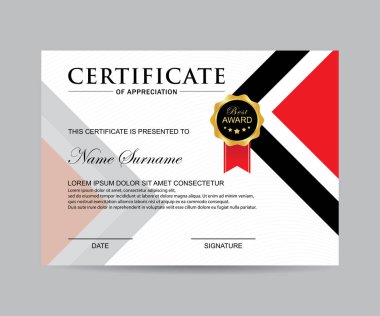 Modern sertifika şablonu ve arka plan
