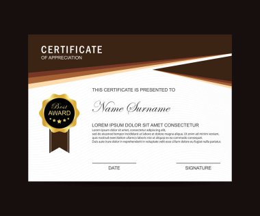 Modern sertifika şablonu ve arka plan