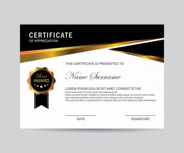 Modern sertifika şablonu ve arka plan