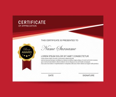 Modern sertifika şablonu ve arka plan
