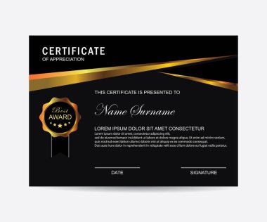 Modern sertifika şablonu ve arka plan