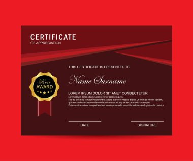Modern sertifika şablonu ve arka plan